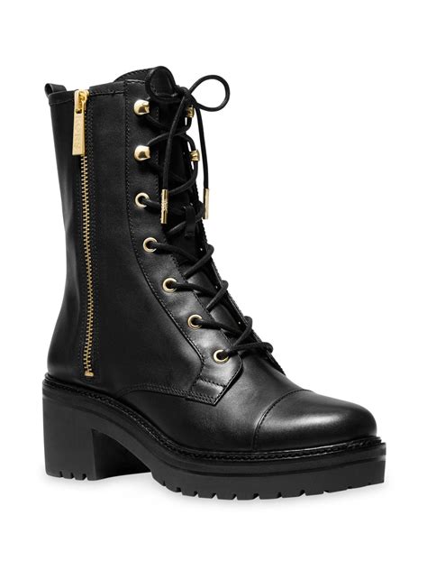 michael michael kors anaka leather combat boot|Michael Michael Kors Anaka Boot .